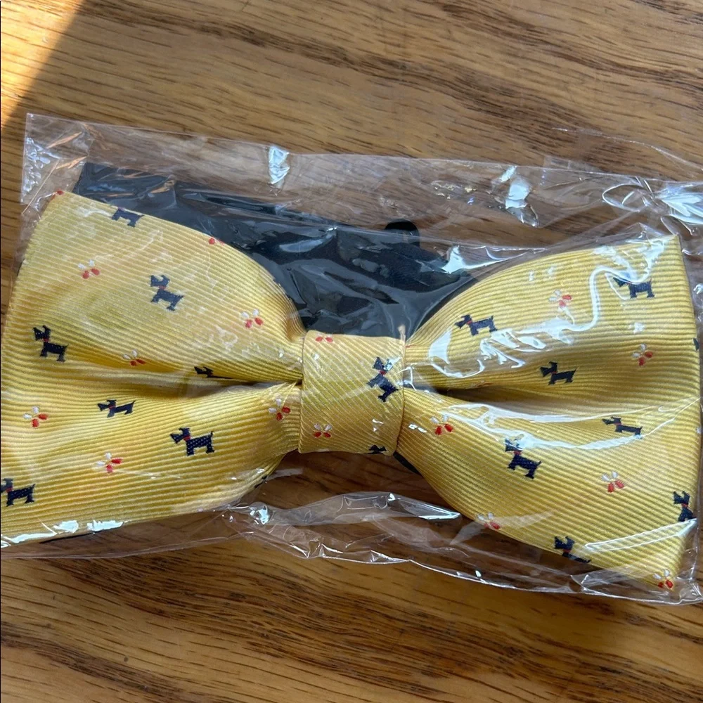 Sky Kids Yellow Bow Tie with Fun Patterns